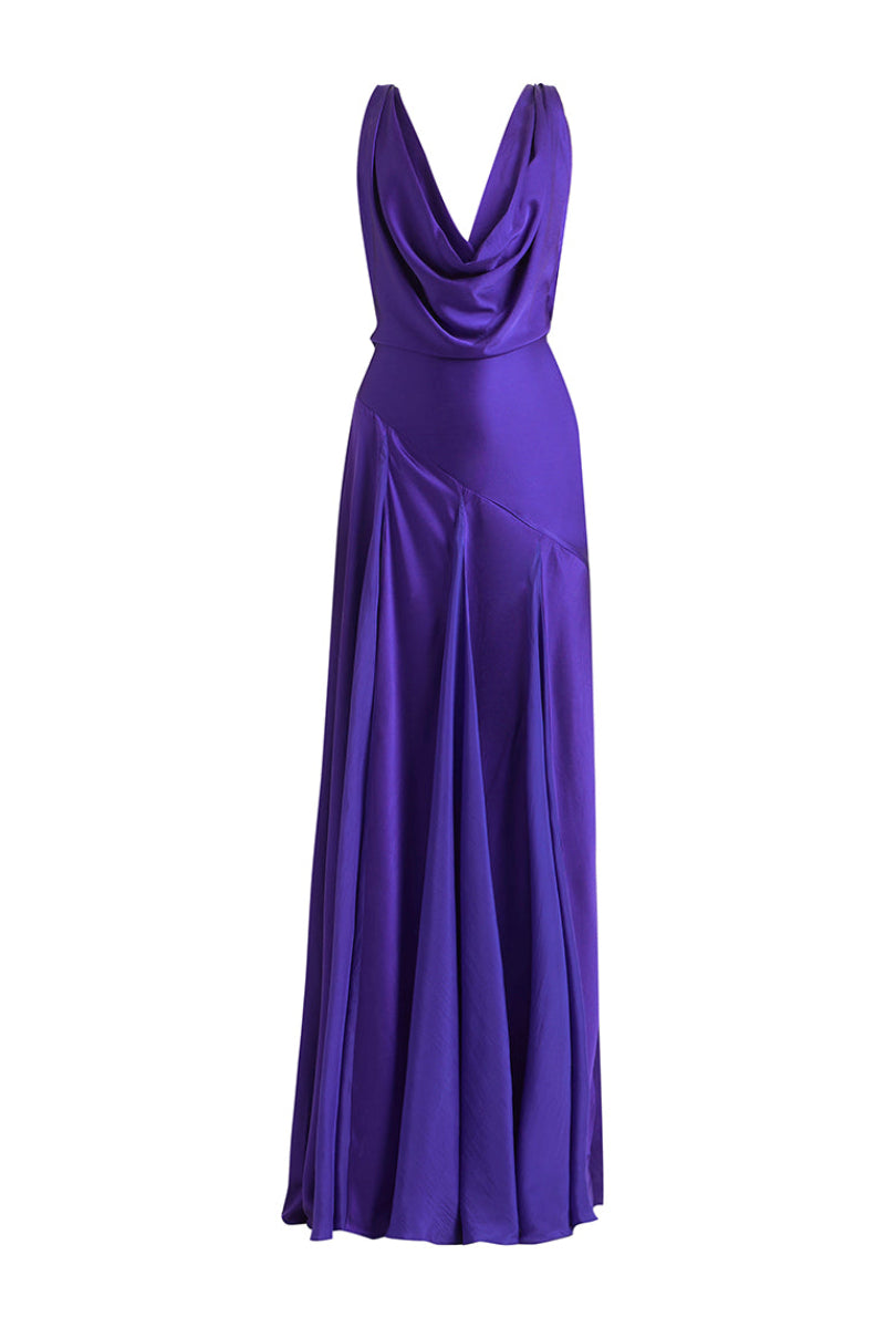 Elegant Deme By Gabriella Milan gown with flowing fabric and intricate details, perfect for formal occasions.