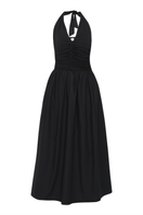 Black Cannes maxi dress by Summer Away, featuring a flowing fabric and elegant design perfect for summer occasions.