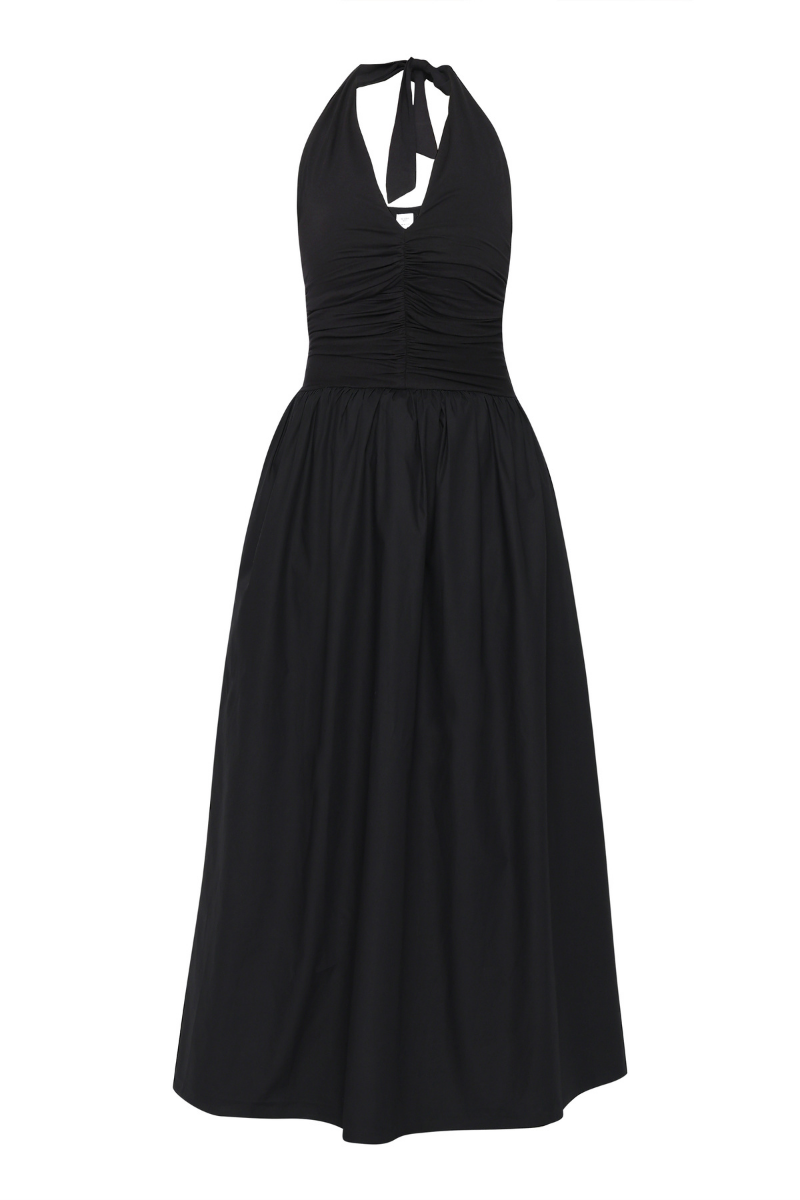 cannes midi dress CANNES DRESS IN DARK WALNUT | CULT MIA