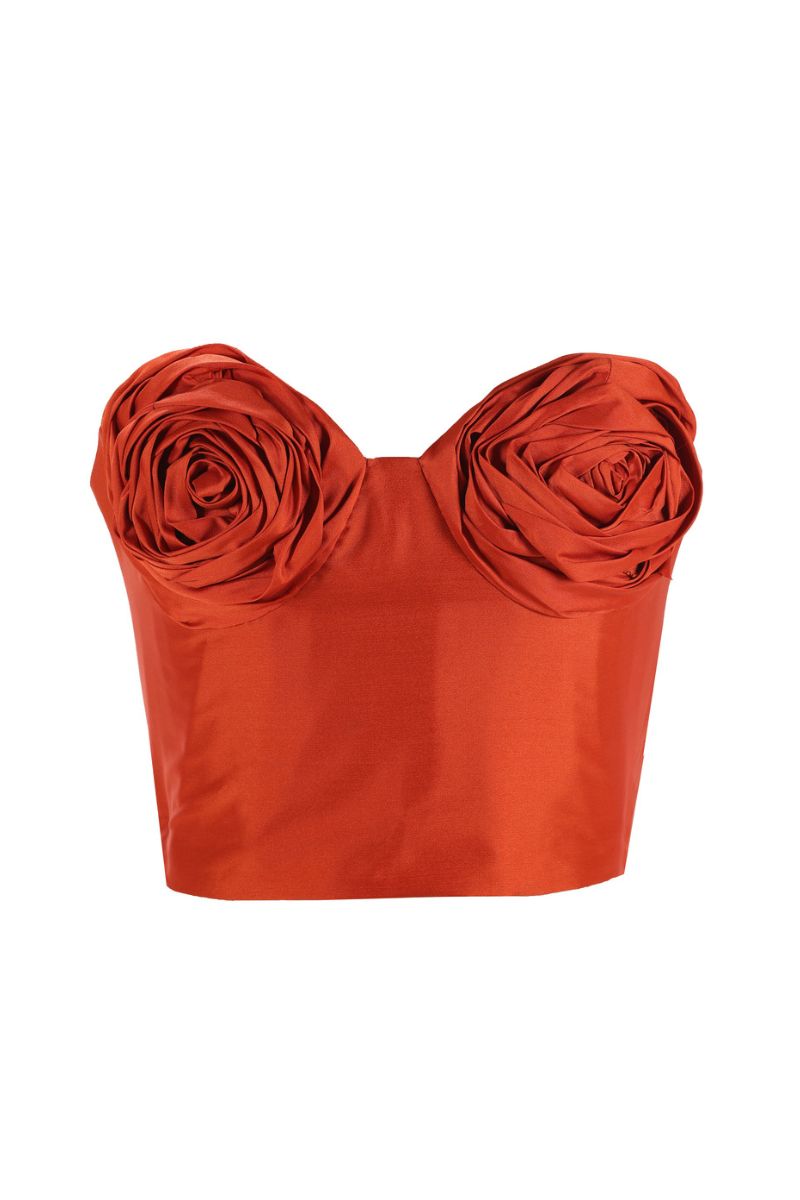 Aquarel Studio Neith top in vibrant tangerine, stylish sleeveless design with a relaxed fit, perfect for casual wear.