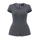 Arti Apparel DINVINE top featuring a stylish design, with a close-up of the fabric and neckline, ideal for casual or office wear.