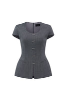 Arti Apparel DINVINE top featuring a stylish design, with a close-up of the fabric and neckline, ideal for casual or office wear.
