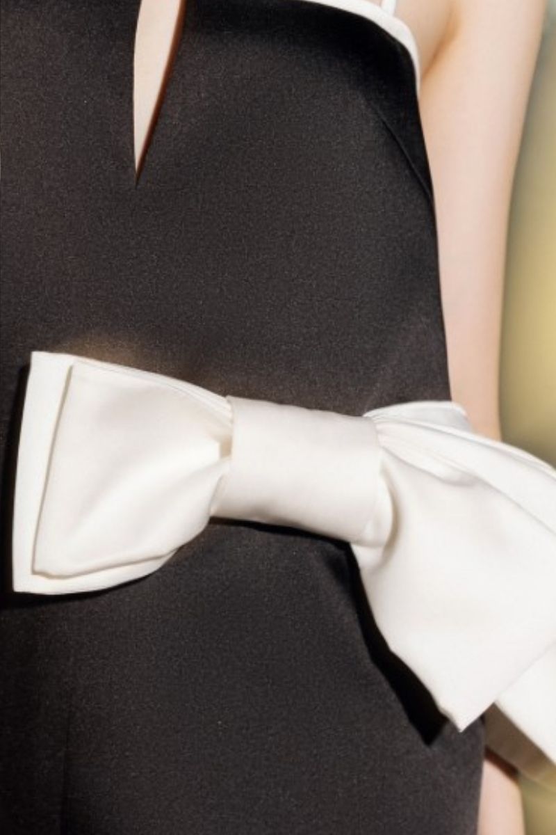 SLOANE TAFFETA A-LINE BOW MINI DRESS - CULT MIA