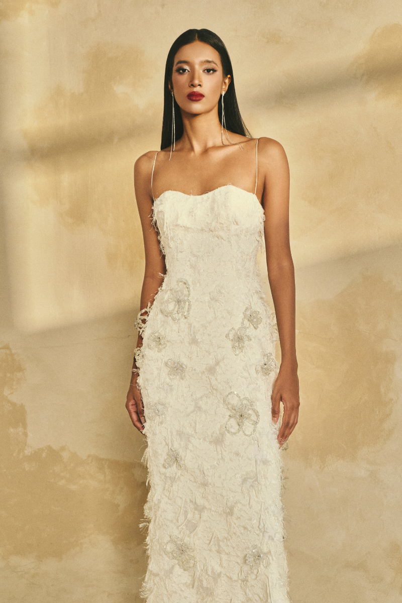 white jacquard midi dress Mint Velvet Cream Jacquard Print Midi Dress | Size M | White