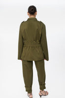 Canvas cotton jacket by Dāl the Label, featuring a casual fit with front pockets and a button-up front.