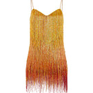 CEM beaded mesh mini dress featuring intricate beadwork and a sleek, fitted silhouette perfect for stylish evening wear.