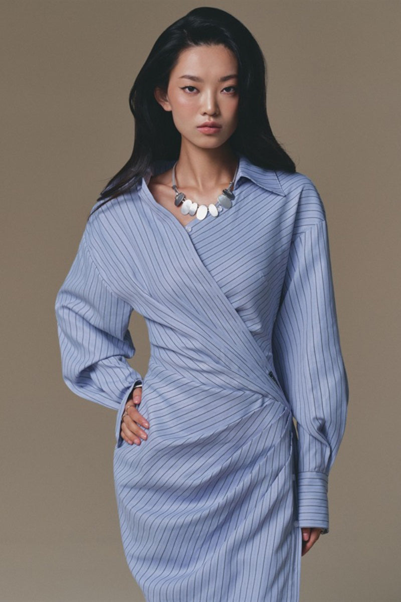 Keira Tong sailing maxi dress with nautical stripes, flowing fabric, and sleeveless design for a stylish summer look.
