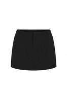 Black minimal skort by Keira Tong, stylish shorts with a sleek, minimalist design perfect for casual or sporty outfits.