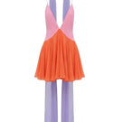 Sisters Kimberly mini dress in peachy pink, sleeveless with a fitted bodice and flared skirt, perfect for warm weather.