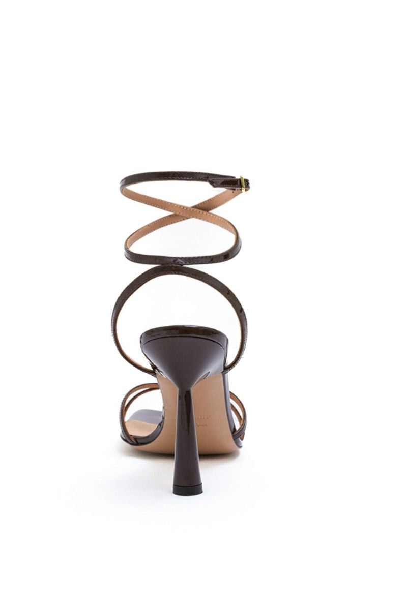 Kolane Kim Sandal in chocolate brown with open toe design and ankle strap, stylish and comfortable for casual wear.