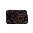 Black and brown Catarina Mina clutch bag with sleek design, perfect for evening or formal occasions.