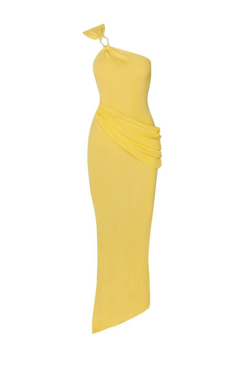 LYN CARAMBOLO ONE-SHOULDER MAXI DRESS - CULT MIA