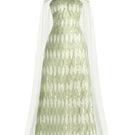 Elegant dusty mesh gown with embellishments and a matching cape by Happy Clothing, featuring intricate detailing and flowing fabric.