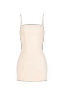 CEM crystal strap mini dress featuring shimmering embellishments and a fitted silhouette, perfect for evening wear.