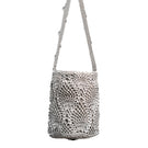 Silver pineapple-shaped shoulder bag by VERDI with a structured design and adjustable strap, perfect for casual or stylish outings.