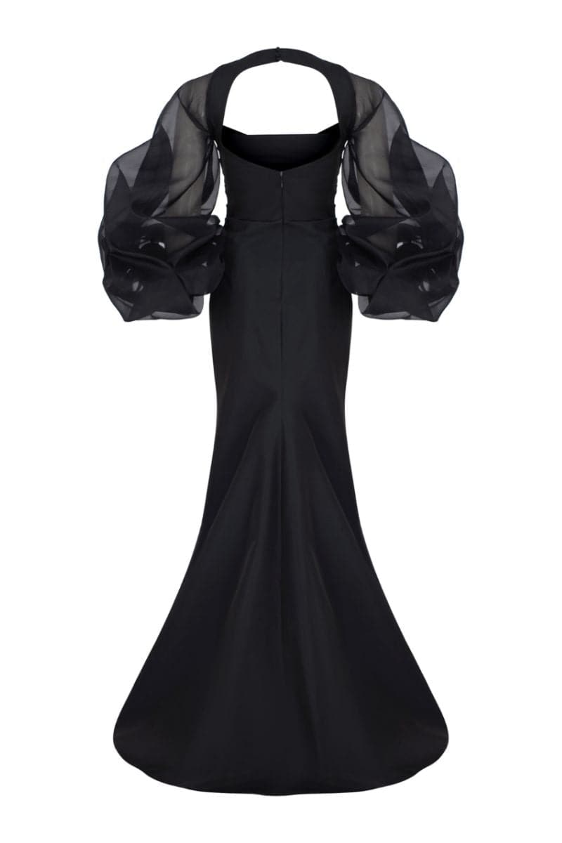 ELZARA BLACK LONG SLEEVED DRESS - CULT MIA