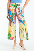 Mestiza New York Chloe wrap pants in primrose florals with a relaxed fit and tie waist, featuring a vibrant floral print.