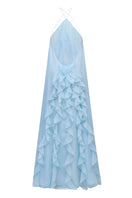Sky blue AQUA dress by OVERTHESEA, a flowing maxi dress with a relaxed fit and elegant design, perfect for summer.