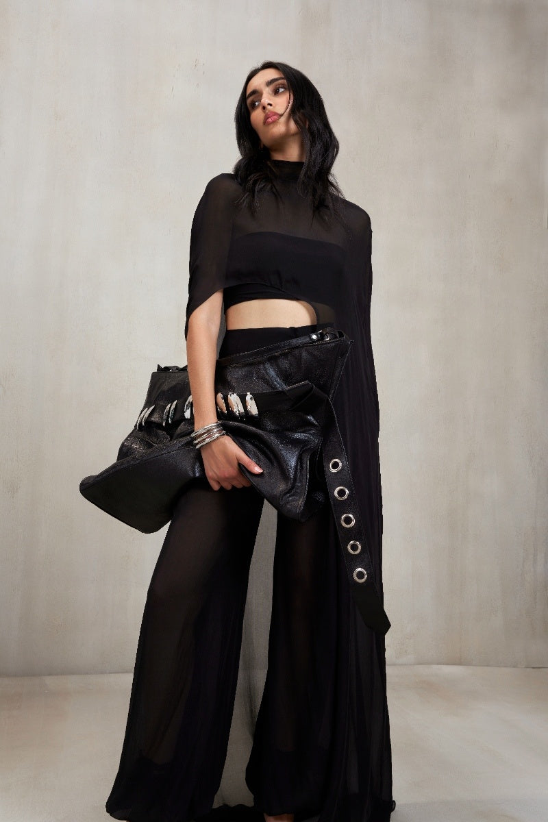 Deme By Gabriella Rochelle co-ord set in black featuring matching top and pants, stylish and casual for modern wear.