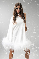 White Aurora mini dress by Matters, stylish sleeveless dress with a fitted bodice and flared skirt, perfect for summer occasions.