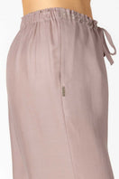 NK IMODE KACEY paperbag city pants in Freckles loungewear with a relaxed fit and casual style, shown in a beige paperbag design.