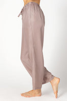 NK IMODE KACEY Paperbag City Pant in Freckles, loungewear with a relaxed fit and stylish paperbag waist, featuring a freckled pattern.