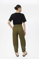 Dāl the Label canvas cotton pants in natural beige, relaxed fit with side pockets, casual and comfortable for everyday wear.