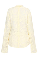 Summer Away Merlette shirt in pale yellow, lightweight tops with a relaxed fit and subtle details, perfect for casual wear.
