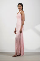Deme By Gabriella Praia Maxi Dress in lightweight fabric with flowing silhouette and tropical print, perfect for summer wear.