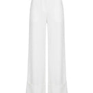 White Selena pants by Keira Tong, showcasing stylish, tailored pants with a sleek fit and clean design.