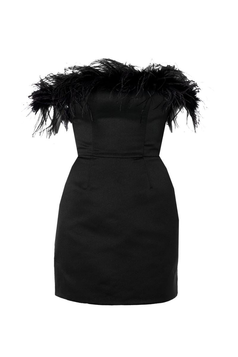 TALIA JET BLACK DRESS - CULT MIA