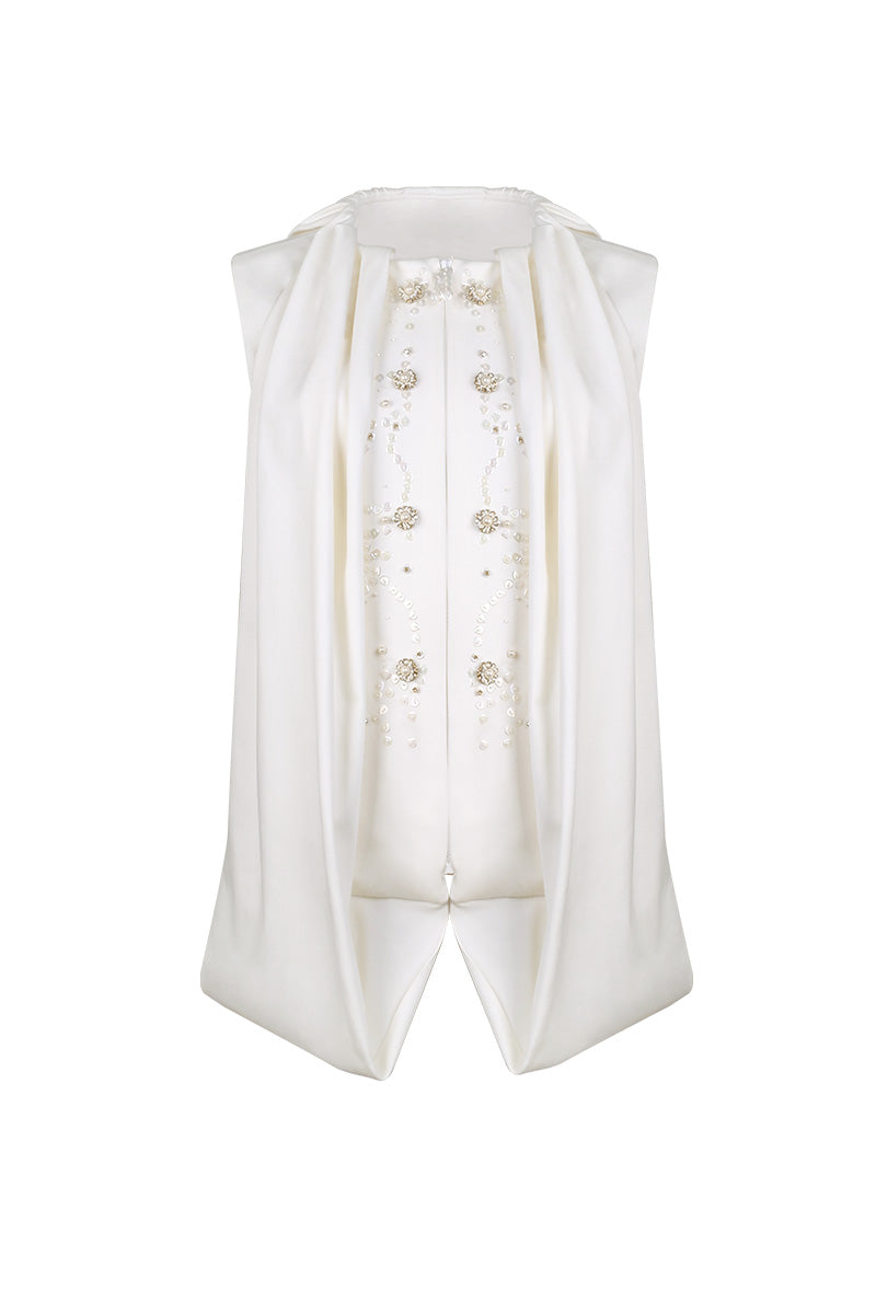 White Charina top by Aidan & Ice, stylish women's sleeveless blouse with a relaxed fit and elegant neckline.