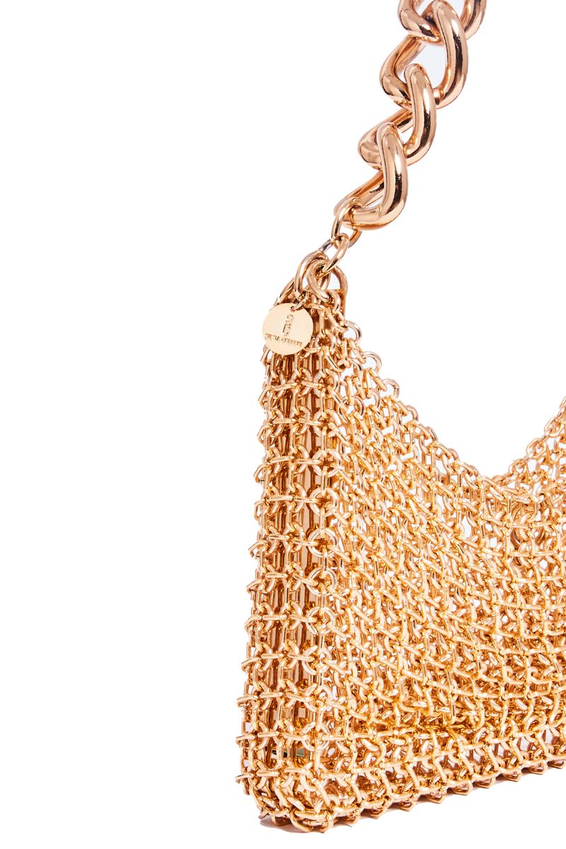 Silvia Gnecchi Amata Chain Shoulder Bag featuring a sleek design and chain strap, displayed on a neutral background.