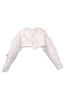 Blikvanger Milky Floral Bolero jacket with delicate floral pattern and lightweight fabric, perfect for layering and elegant style.