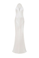 Sisters Maja maxi dress in white, flowing sleeveless design with a fitted waist and elegant ankle-length silhouette.