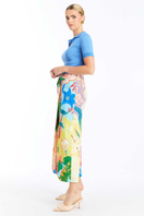Mestiza New York Chloe wrap pants in primrose floral print, lightweight fabric with a relaxed fit and tie waist.