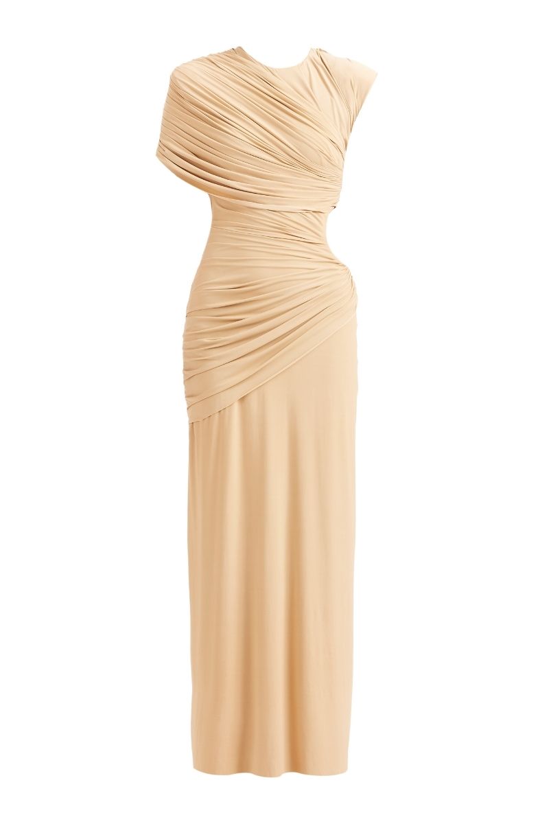 LISETTE MAXI DRESS IN BEIGE - CULT MIA