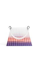 Touchless CULT MIA X purple and pink ombre pleated top handle handbag with a sleek, modern design and elegant pleats.