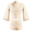 Deme By Gabriella gold co-ord set featuring a stylish matching top and pants, perfect for a chic, coordinated outfit.