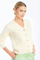 Mestiza New York Finley cardigan sweater in soft knit fabric, featuring a relaxed fit and button-front design.