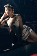 Valenciani starfish mini dress in ivory, featuring a stylish short dress design with delicate fabric and modern fit.