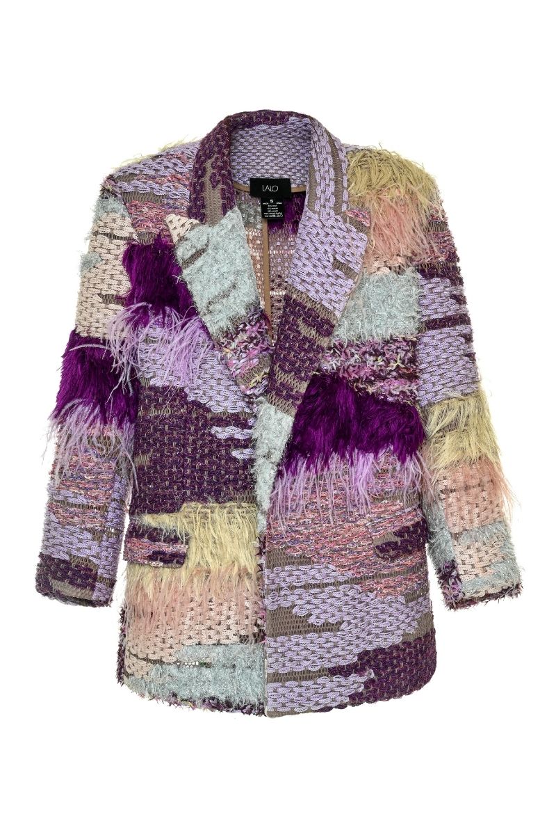 AVRIL JACKET IN PURPLE MULTI - CULT MIA