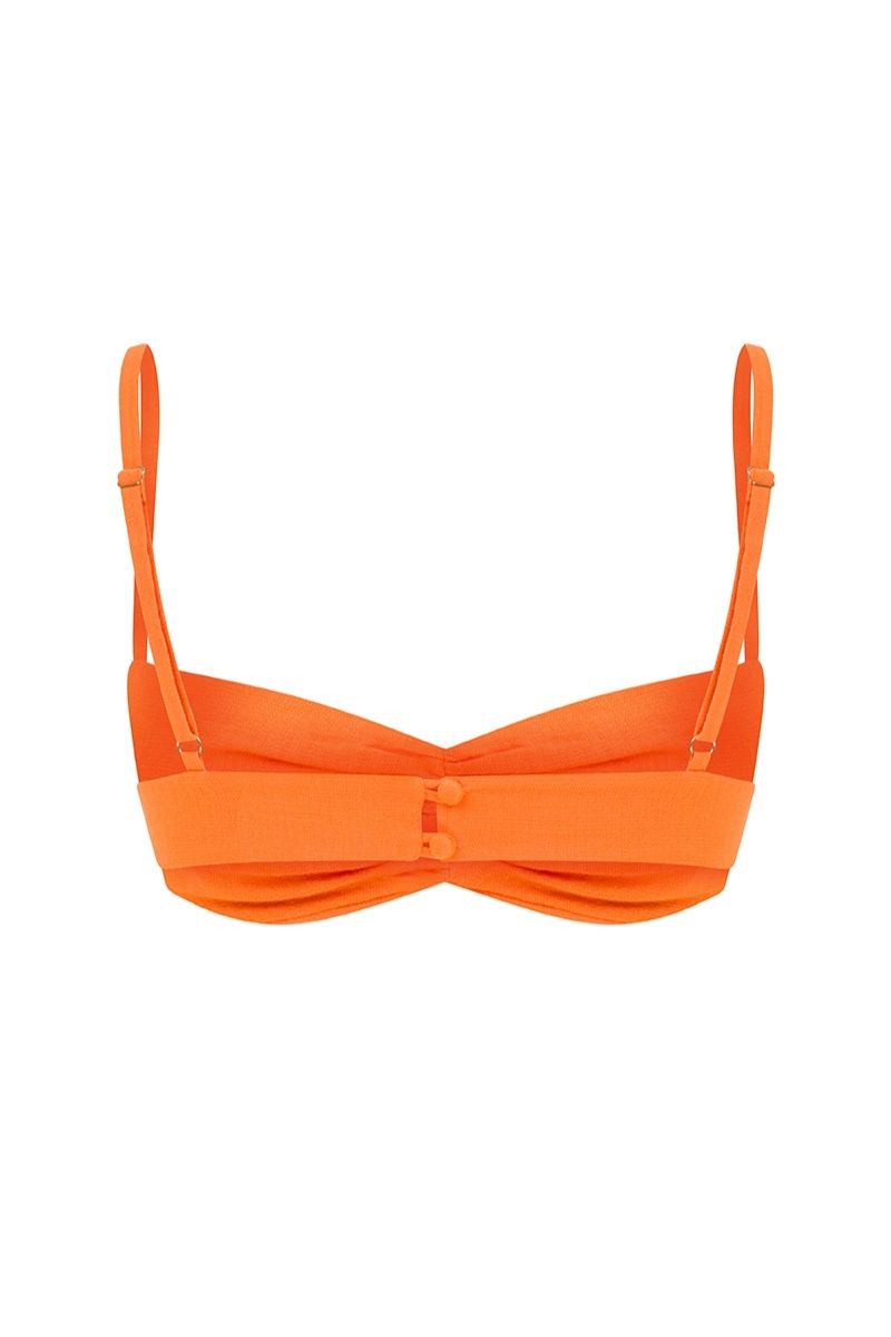 CAMELLIA ORANGE ICONIC TOP - CULT MIA