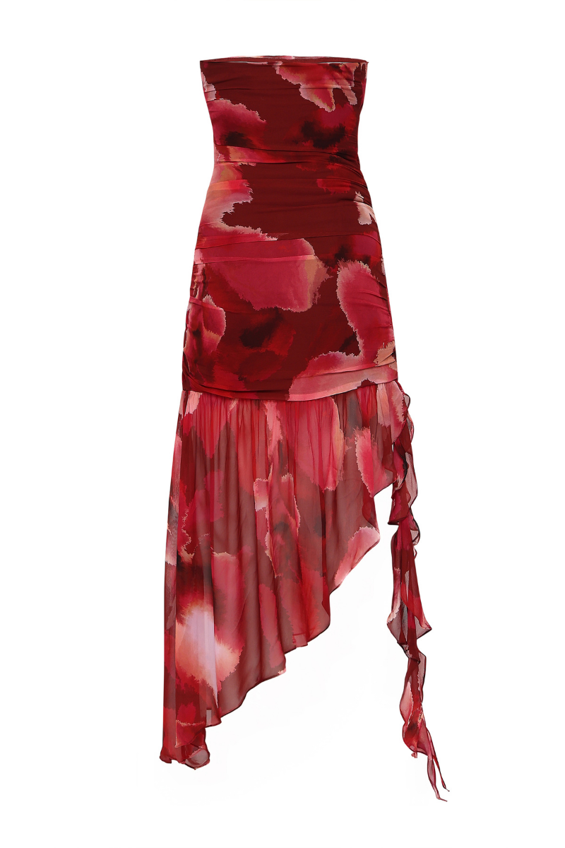 Summer Away Calais Midi Dress featuring a flowy fabric, sleeveless design, and elegant midi length perfect for summer occasions.