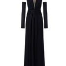 Elegant AIA dress gown by Arti Apparel featuring intricate detailing and a flowing silhouette, perfect for formal occasions.