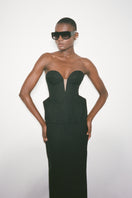 Nué Harper corset top featuring a fitted design with adjustable straps, displayed on a neutral background.