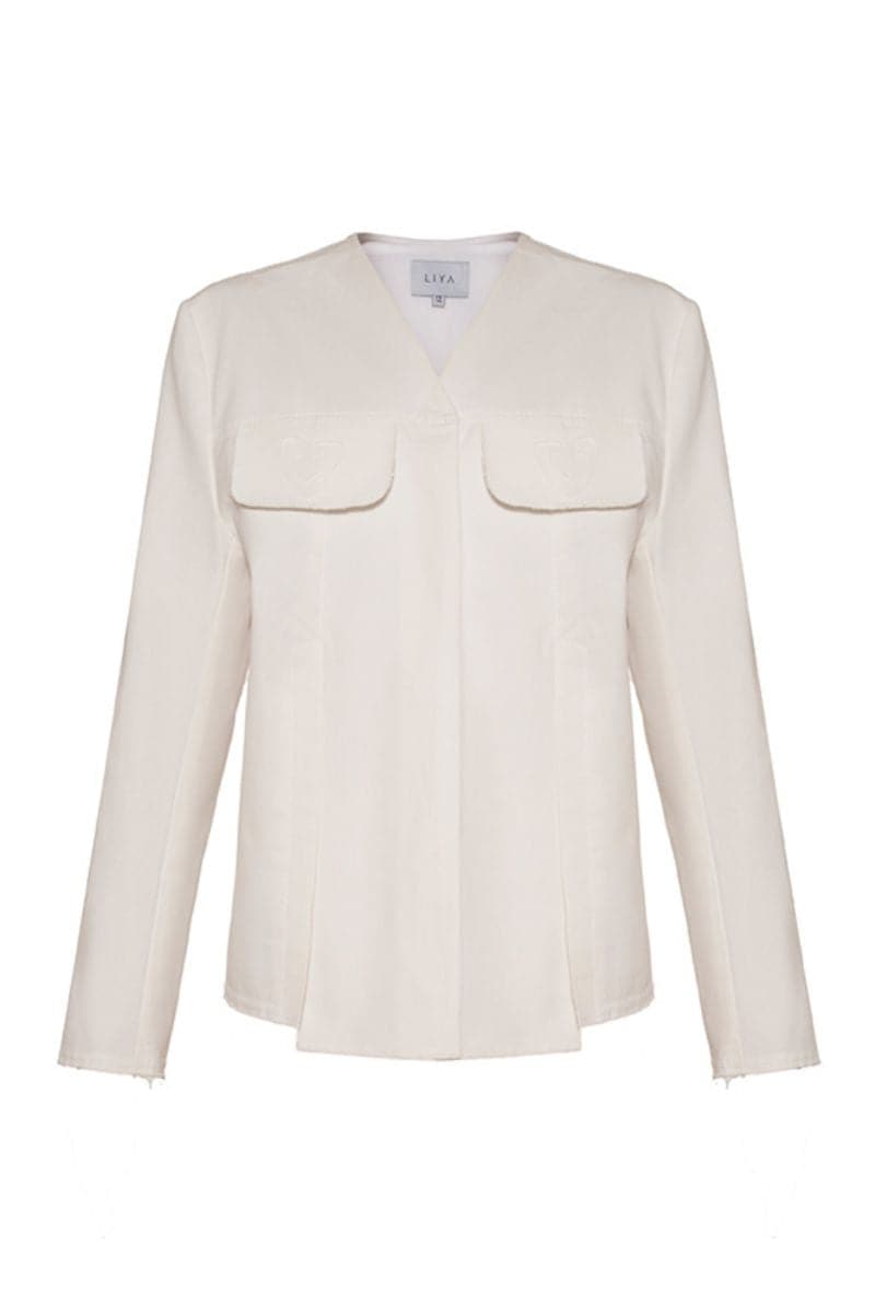 WHITE SWEETHEART BLAZER - CULT MIA