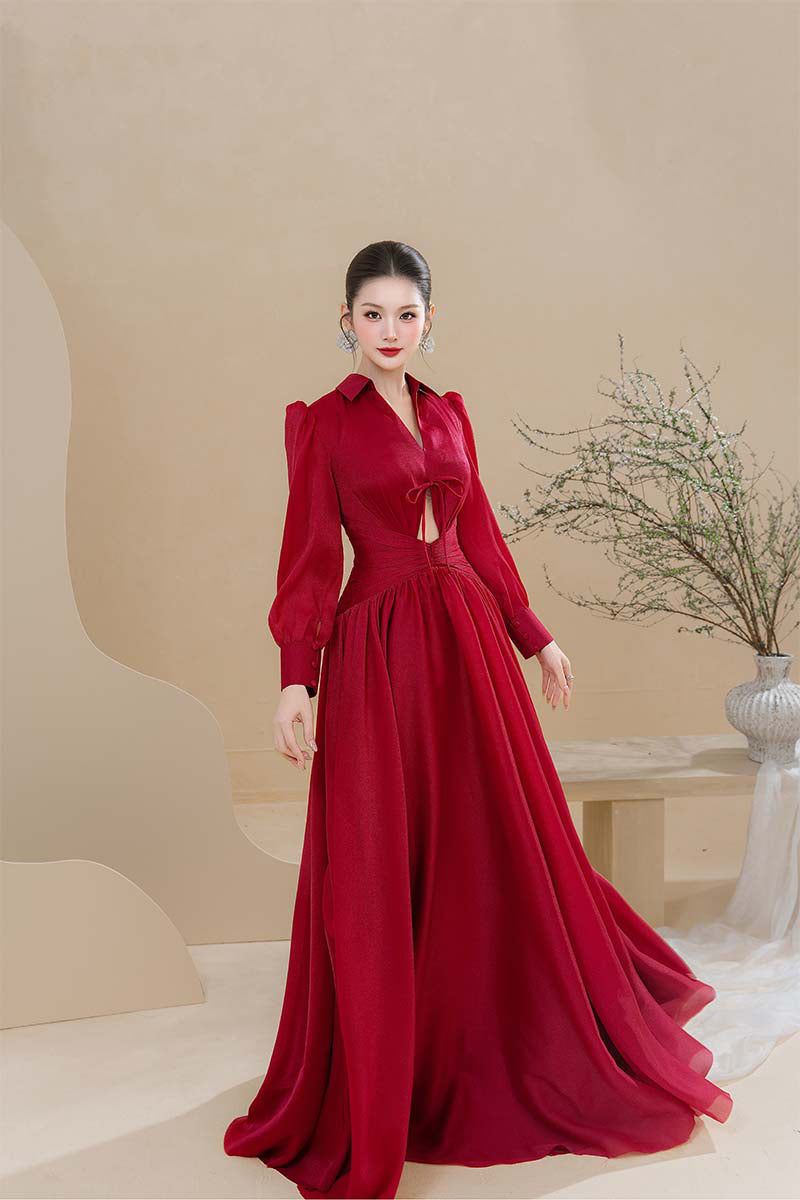 Do Long Scarlet Serenity Maxi Dress, flowing floral maxi dress with vibrant red and pink tones, full-length with sleeveless design.