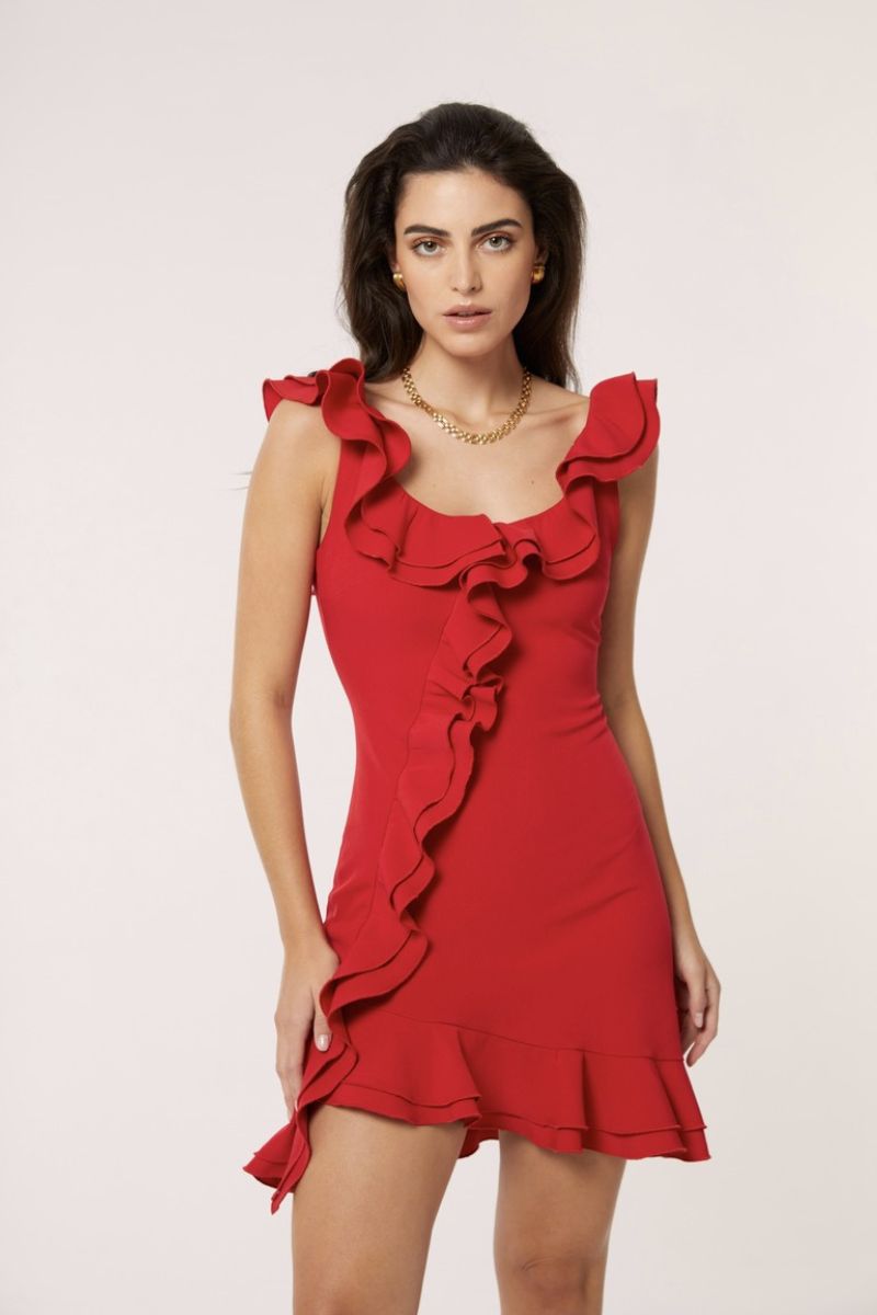 PENELOPE DRESS IN RED - CULT MIA