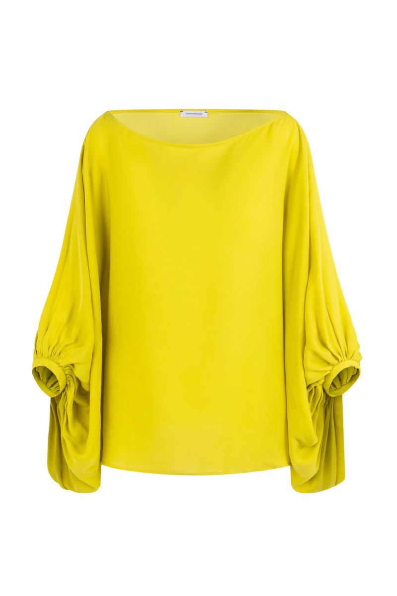SCARF BLOUSE IN CITRINE - CULT MIA